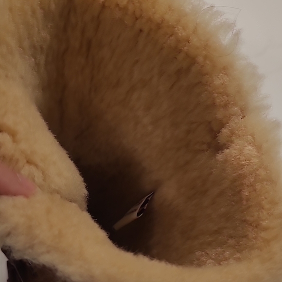 UGG Brown Shearling Button Boots - Picture 8 of 8